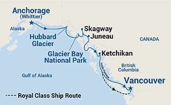 Voyage of the Glaciers Itinerary Map